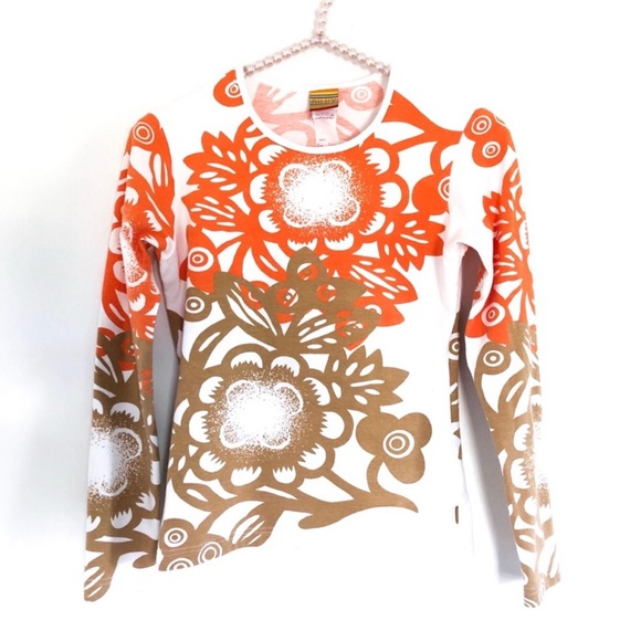 Oilily Tops - OILILY Floral Long Sleeve Tee Shirt Crew Neck